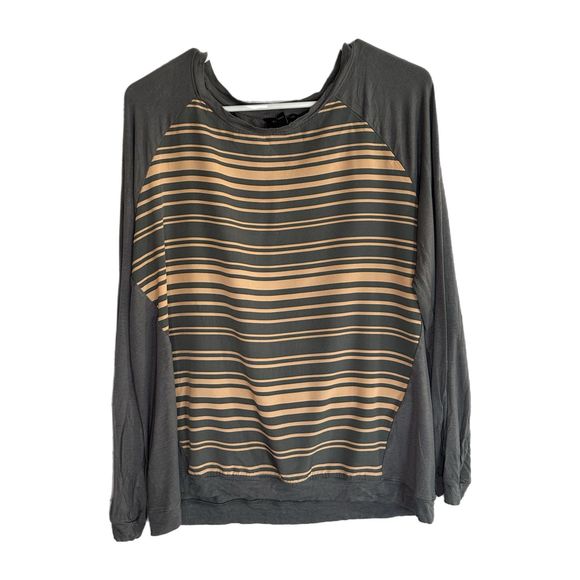 Banana Republic Long-sleeve Top with Gray & Pink Front, Medium, Pre-owned - Picture 3 of 6